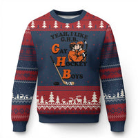 Yeah I Like GHB Gay Hockey Boys Ugly Christmas Sweater LGBTQ Pride Hockey Fan - Wonder Print Shop