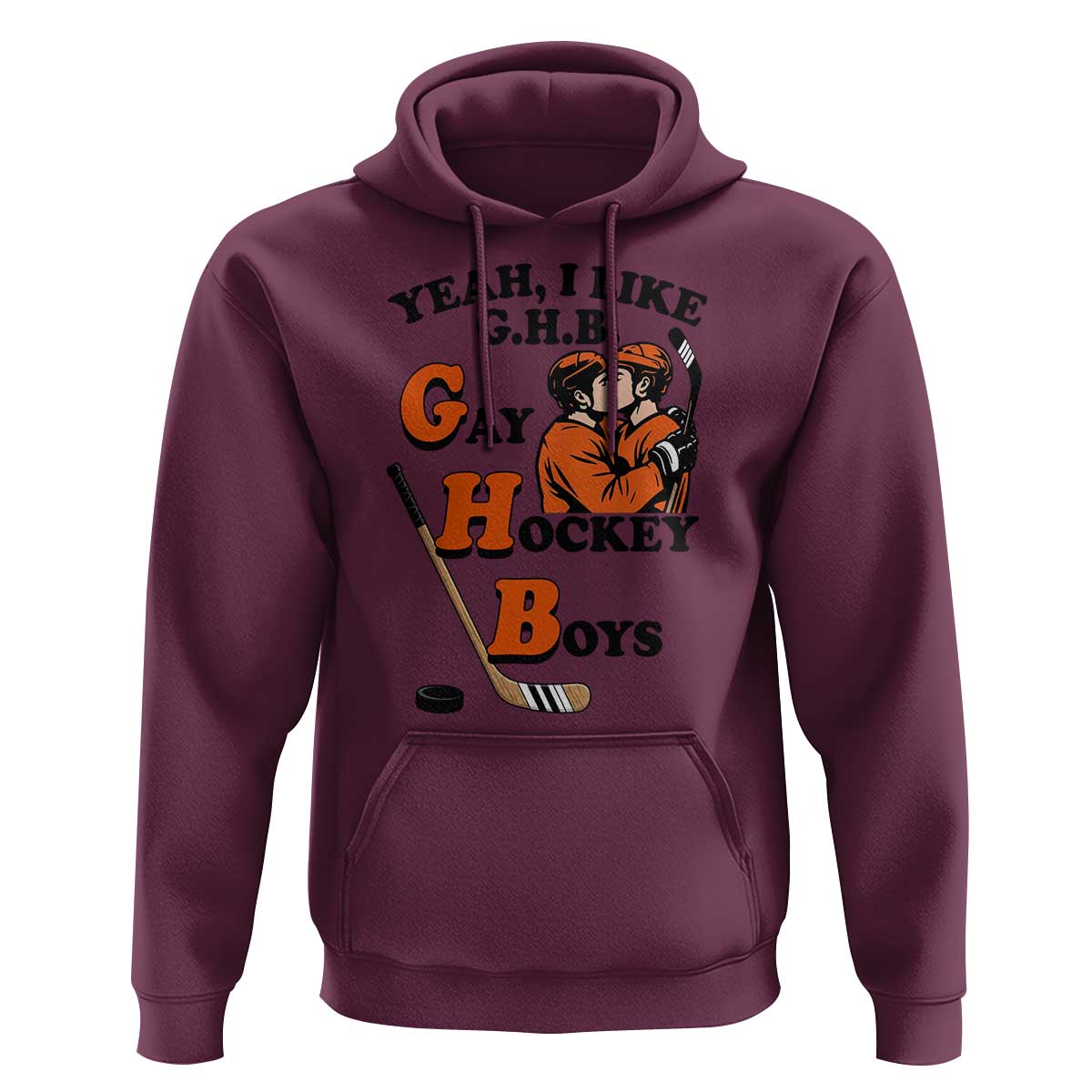 Yeah I Like GHB Gay Hockey Boys Hoodie LGBTQ Pride Hockey Fan - Wonder Print Shop