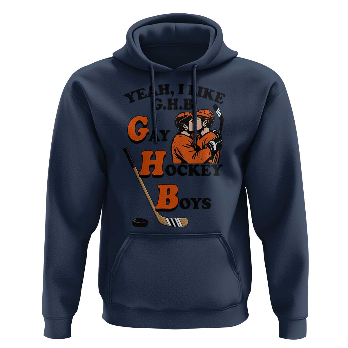 Yeah I Like GHB Gay Hockey Boys Hoodie LGBTQ Pride Hockey Fan - Wonder Print Shop
