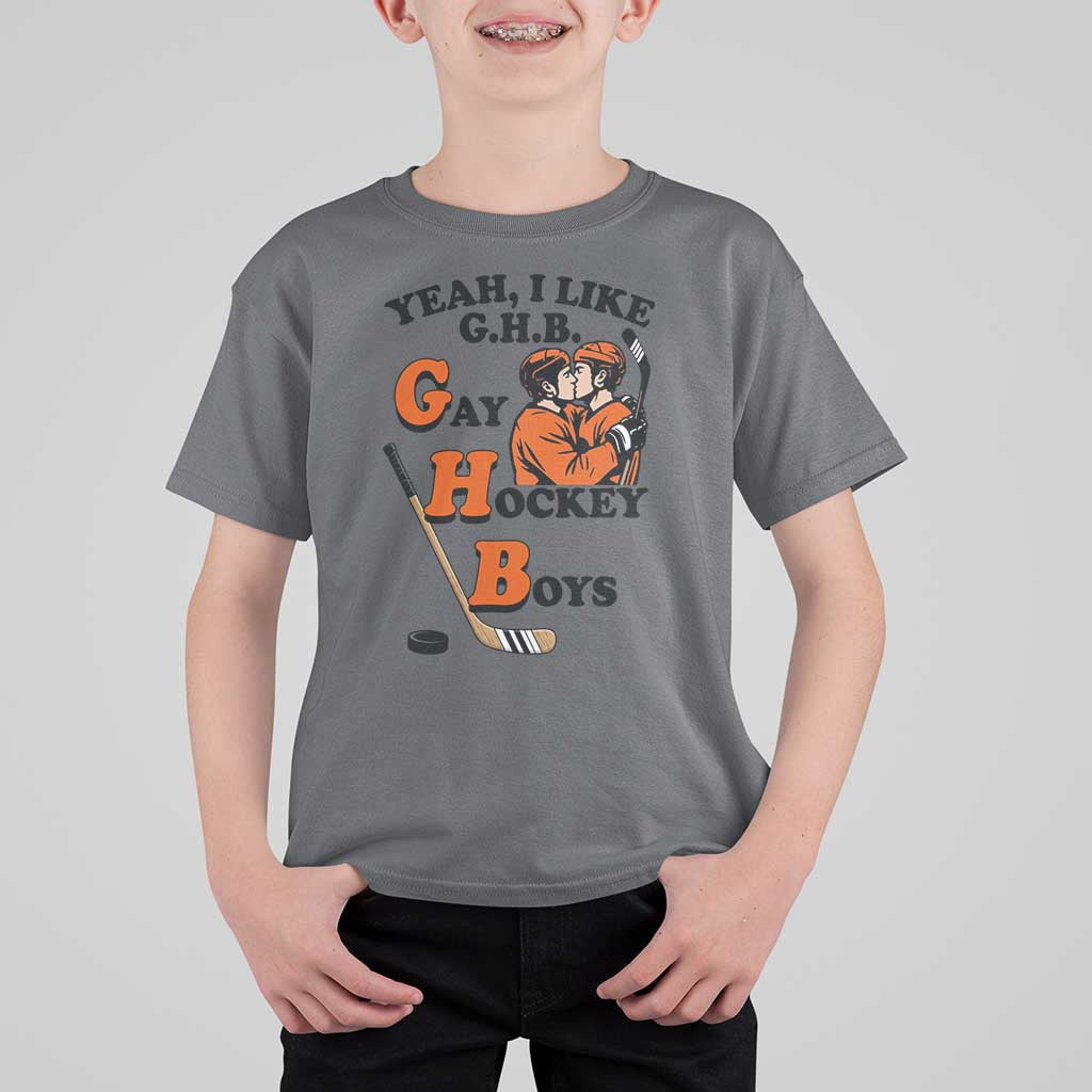 Yeah I Like GHB Gay Hockey Boys T Shirt For Kid LGBTQ Pride Hockey Fan - Wonder Print Shop