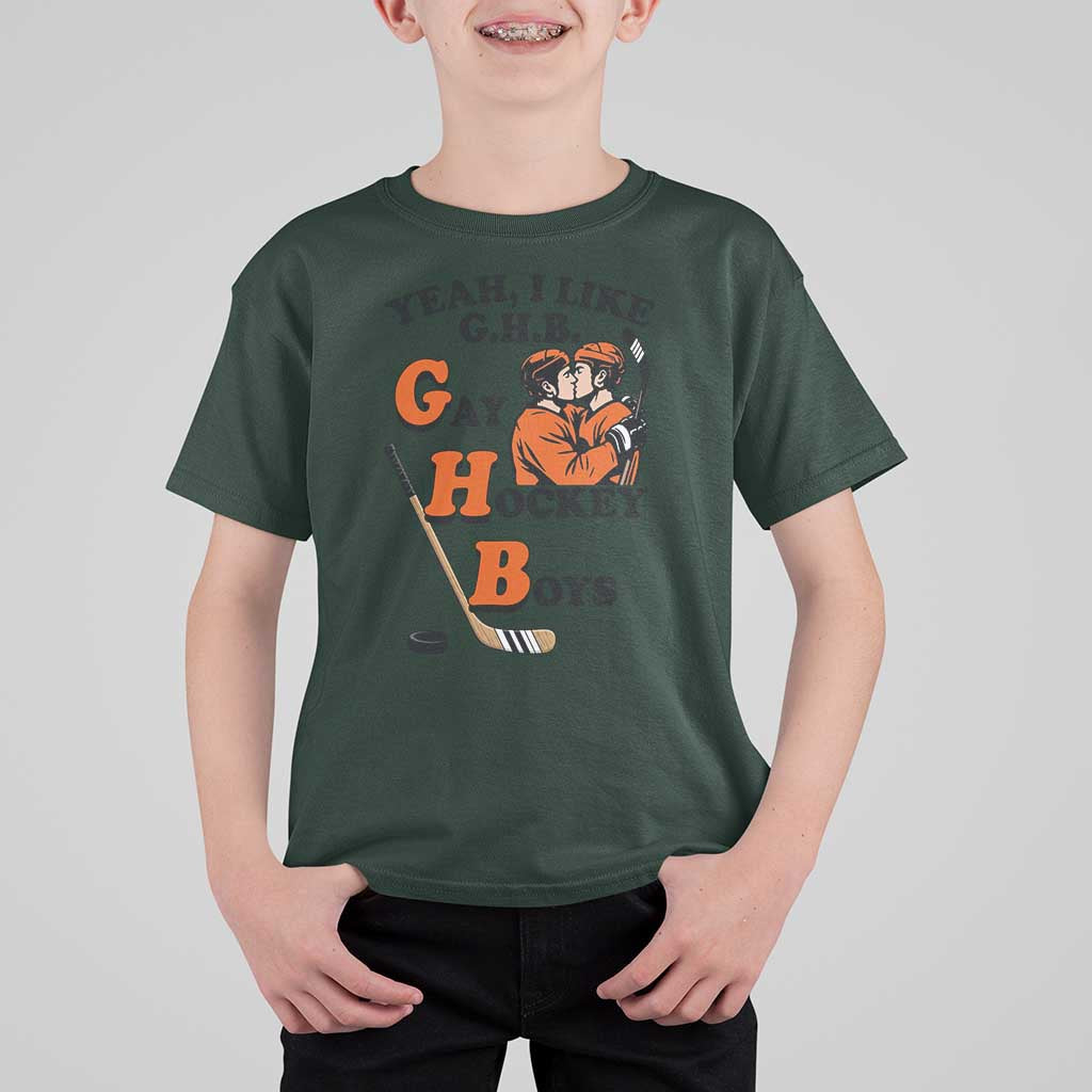 Yeah I Like GHB Gay Hockey Boys T Shirt For Kid LGBTQ Pride Hockey Fan - Wonder Print Shop