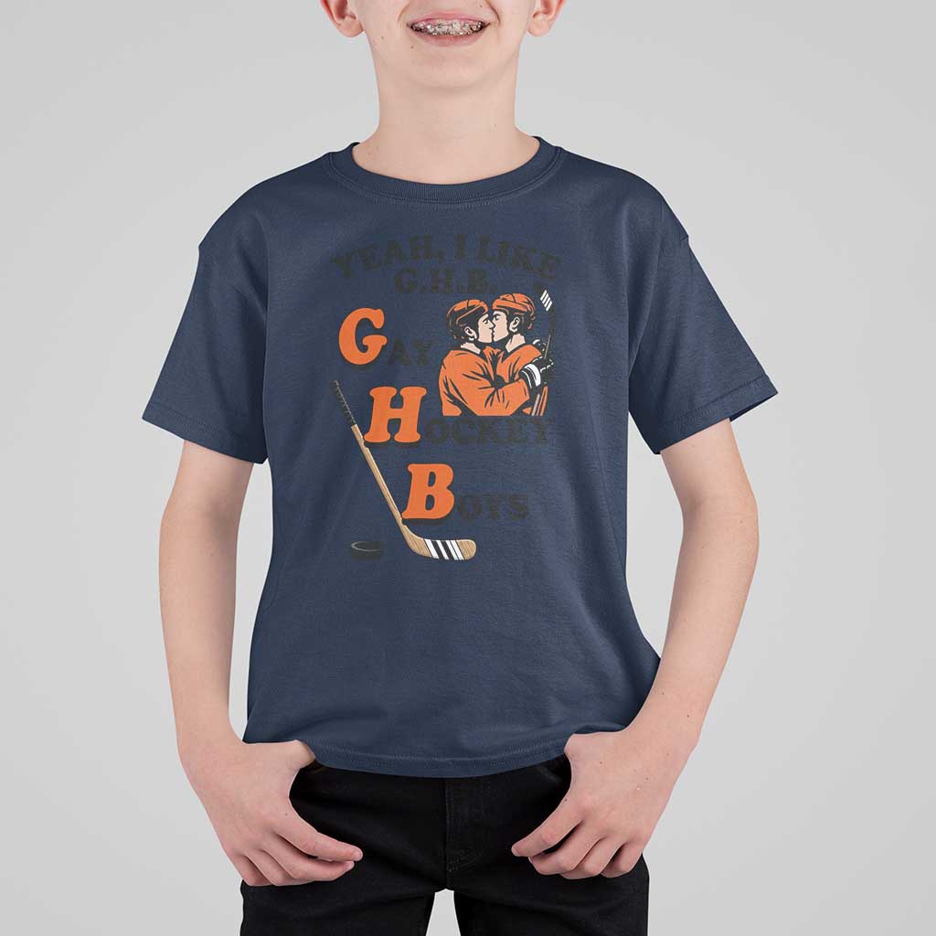 Yeah I Like GHB Gay Hockey Boys T Shirt For Kid LGBTQ Pride Hockey Fan - Wonder Print Shop