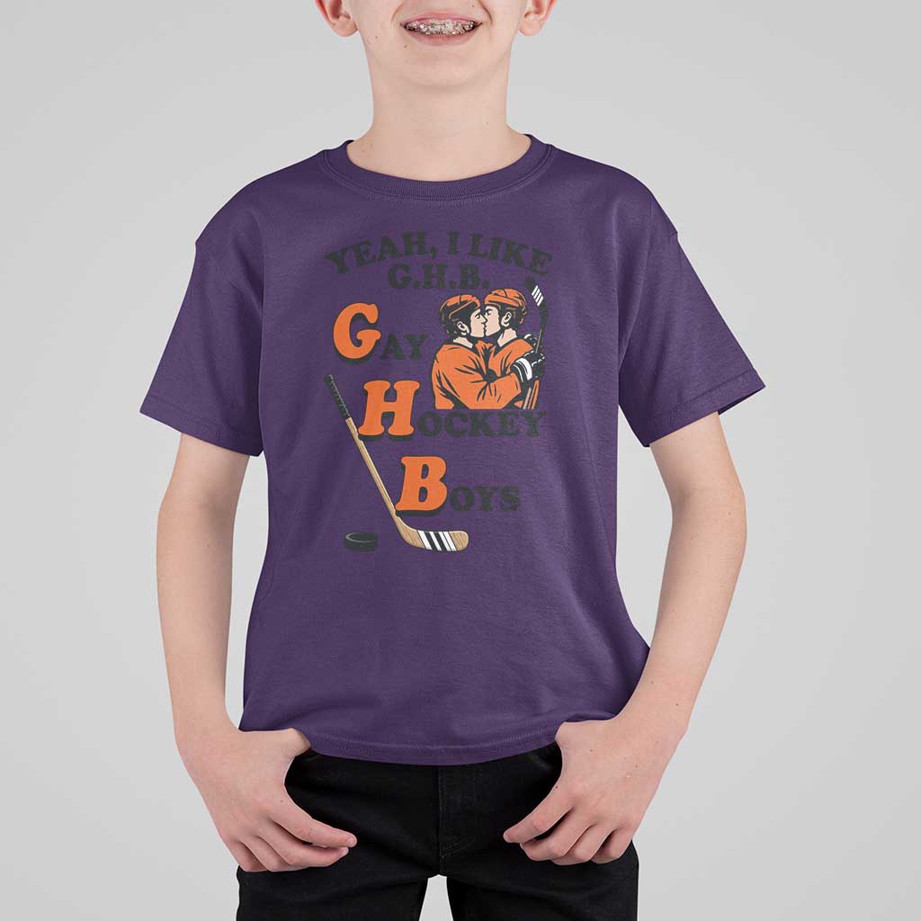 Yeah I Like GHB Gay Hockey Boys T Shirt For Kid LGBTQ Pride Hockey Fan - Wonder Print Shop