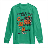 Yeah I Like GHB Gay Hockey Boys Long Sleeve Shirt LGBTQ Pride Hockey Fan - Wonder Print Shop