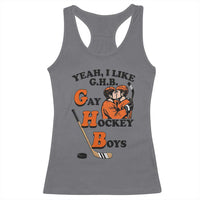Yeah I Like GHB Gay Hockey Boys Racerback Tank Top LGBTQ Pride Hockey Fan - Wonder Print Shop