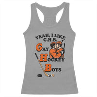 Yeah I Like GHB Gay Hockey Boys Racerback Tank Top LGBTQ Pride Hockey Fan - Wonder Print Shop