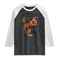 Yeah I Like GHB Gay Hockey Boys Raglan Shirt LGBTQ Pride Hockey Fan - Wonder Print Shop