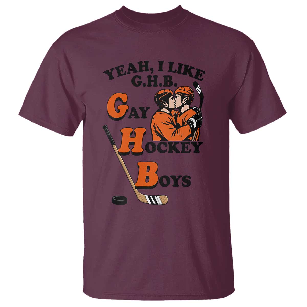 Yeah I Like GHB Gay Hockey Boys T Shirt LGBTQ Pride Hockey Fan - Wonder Print Shop