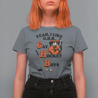 Yeah I Like GHB Gay Hockey Boys T Shirt For Women LGBTQ Pride Hockey Fan - Wonder Print Shop