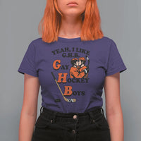 Yeah I Like GHB Gay Hockey Boys T Shirt For Women LGBTQ Pride Hockey Fan - Wonder Print Shop