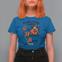 Yeah I Like GHB Gay Hockey Boys T Shirt For Women LGBTQ Pride Hockey Fan - Wonder Print Shop