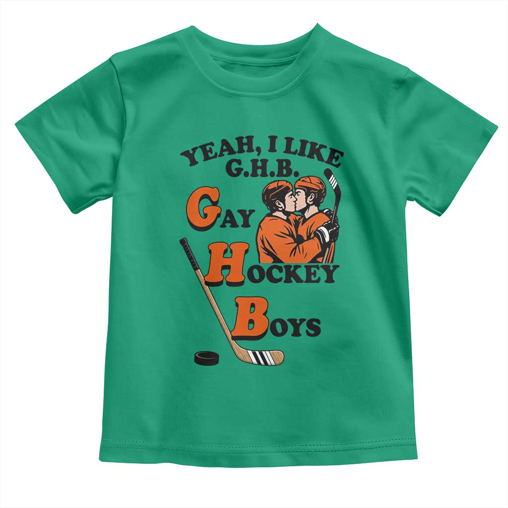Yeah I Like GHB Gay Hockey Boys Toddler T Shirt LGBTQ Pride Hockey Fan - Wonder Print Shop