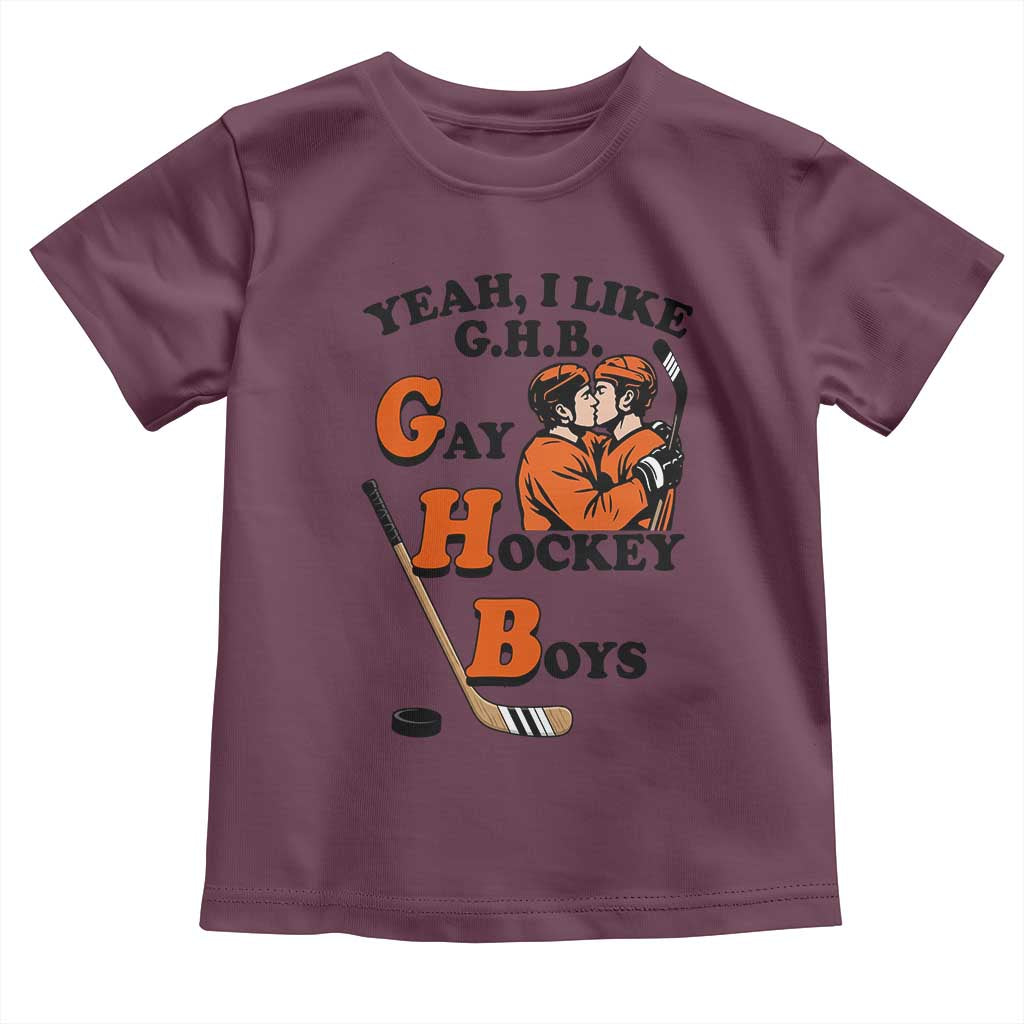 Yeah I Like GHB Gay Hockey Boys Toddler T Shirt LGBTQ Pride Hockey Fan - Wonder Print Shop