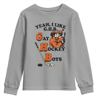 Yeah I Like GHB Gay Hockey Boys Youth Sweatshirt LGBTQ Pride Hockey Fan - Wonder Print Shop