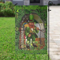 Happy St Patrick's Day Leprechaun Garden Flag American Irish Flag