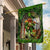 Happy St Patrick's Day Leprechaun Garden Flag American Irish Flag