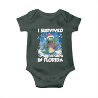 I Survived The Snow In Florida Baby Onesie Funny Crocodile