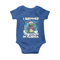 I Survived The Snow In Florida Baby Onesie Funny Crocodile