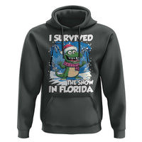 I Survived The Snow In Florida Hoodie Funny Crocodile