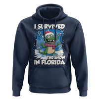 I Survived The Snow In Florida Hoodie Funny Crocodile