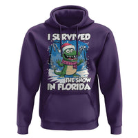 I Survived The Snow In Florida Hoodie Funny Crocodile