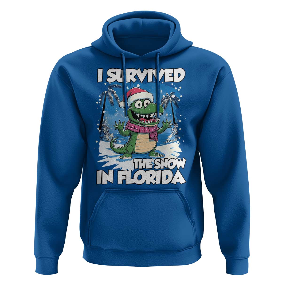 I Survived The Snow In Florida Hoodie Funny Crocodile