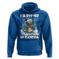 I Survived The Snow In Florida Hoodie Funny Crocodile