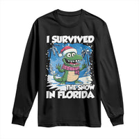 I Survived The Snow In Florida Long Sleeve Shirt Funny Crocodile