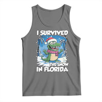 I Survived The Snow In Florida Tank Top Funny Crocodile