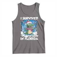 I Survived The Snow In Florida Tank Top Funny Crocodile