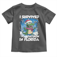 I Survived The Snow In Florida Toddler T Shirt Funny Crocodile
