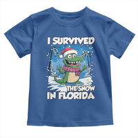 I Survived The Snow In Florida Toddler T Shirt Funny Crocodile