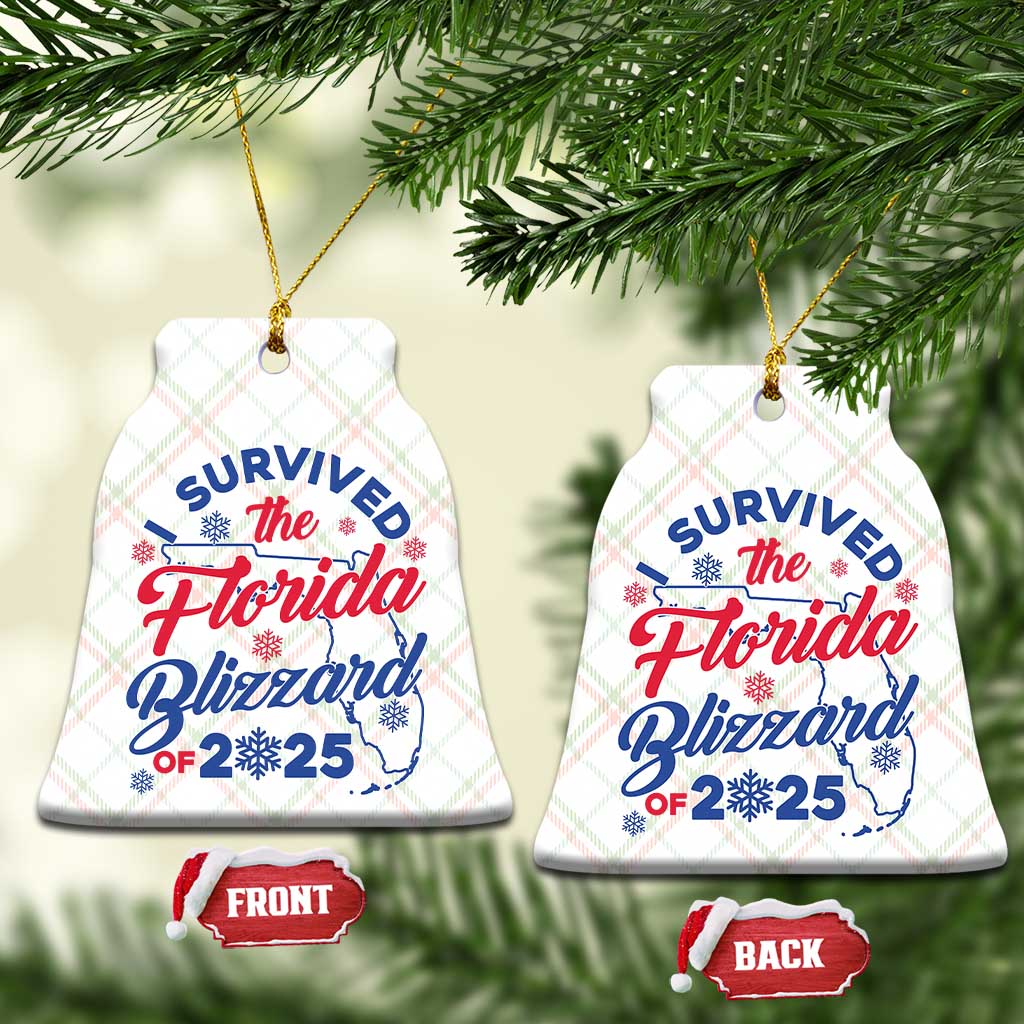I Survived The Florida Blizzard Of 2025 Ceramic Ornament - Wonder Print Shop