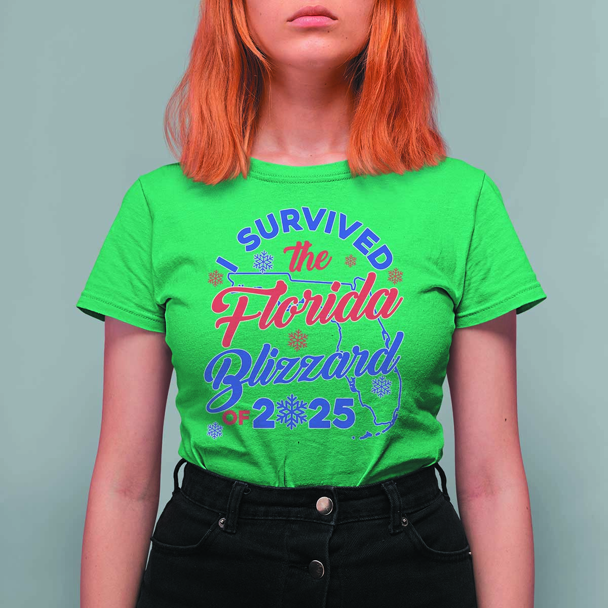 I Survived The Florida Blizzard Of 2025 T Shirt For Women TS02
