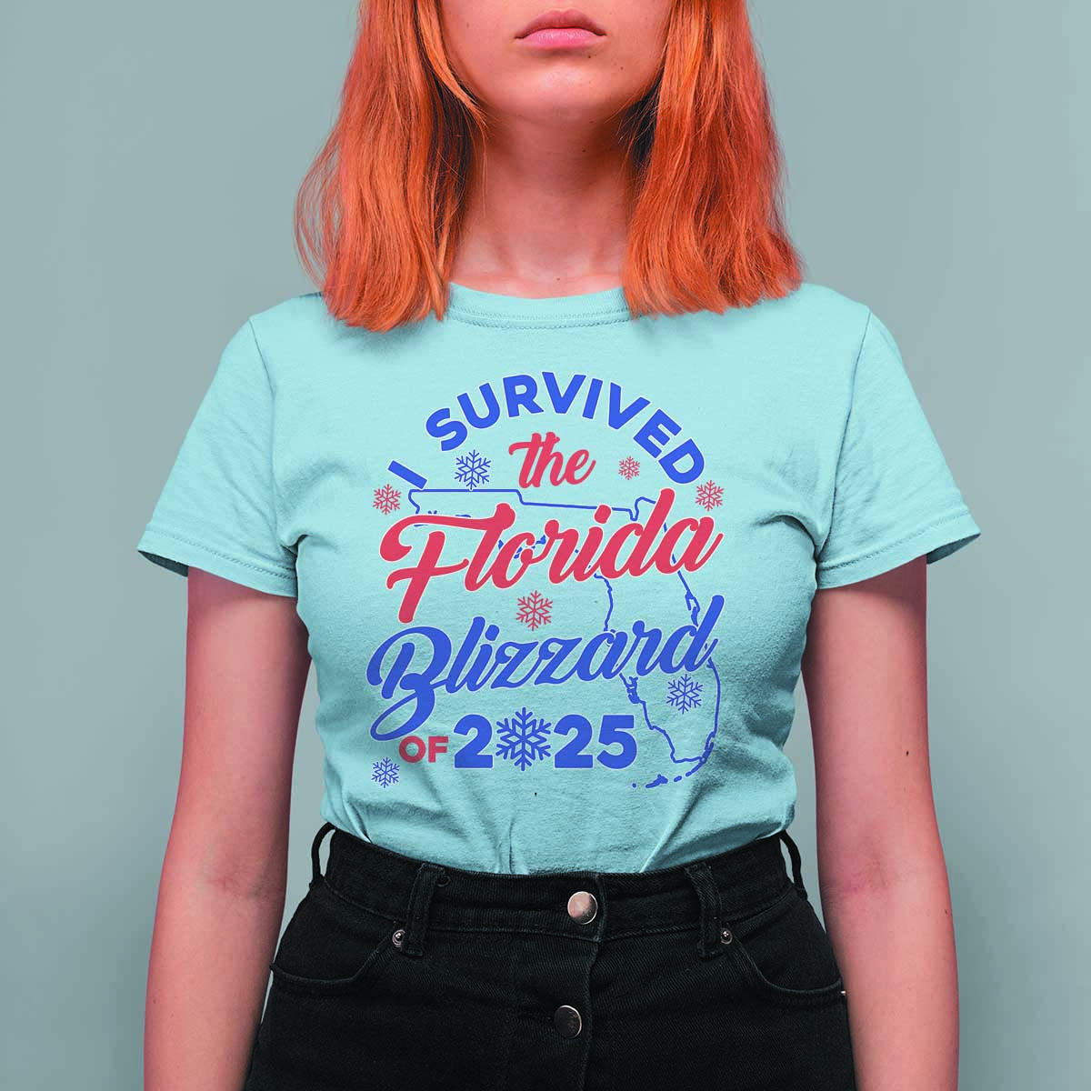 I Survived The Florida Blizzard Of 2025 T Shirt For Women TS02