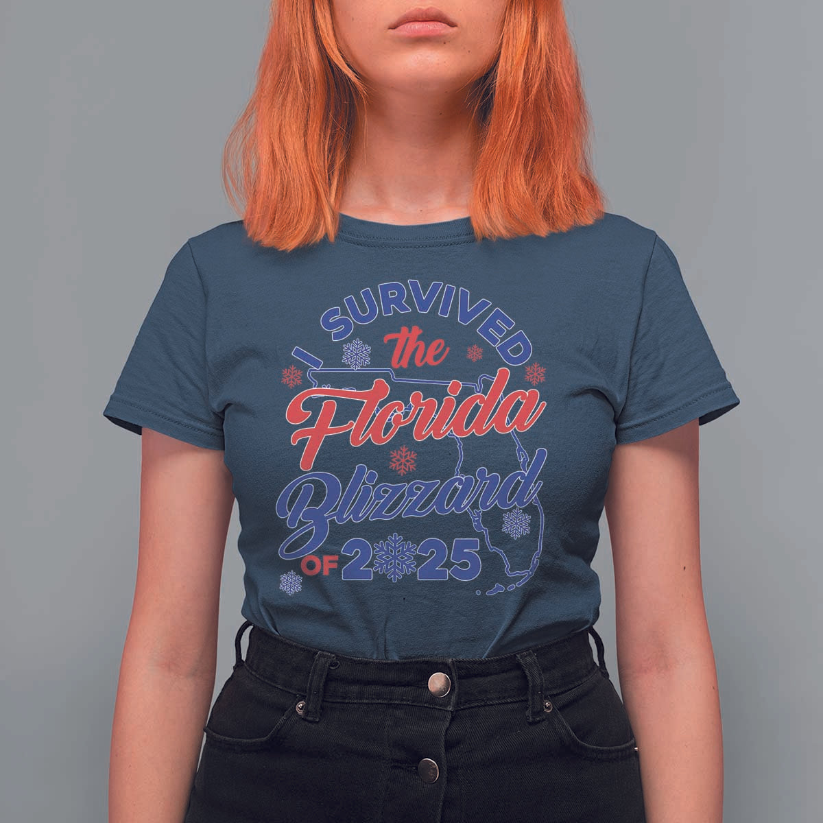 I Survived The Florida Blizzard Of 2025 T Shirt For Women TS02