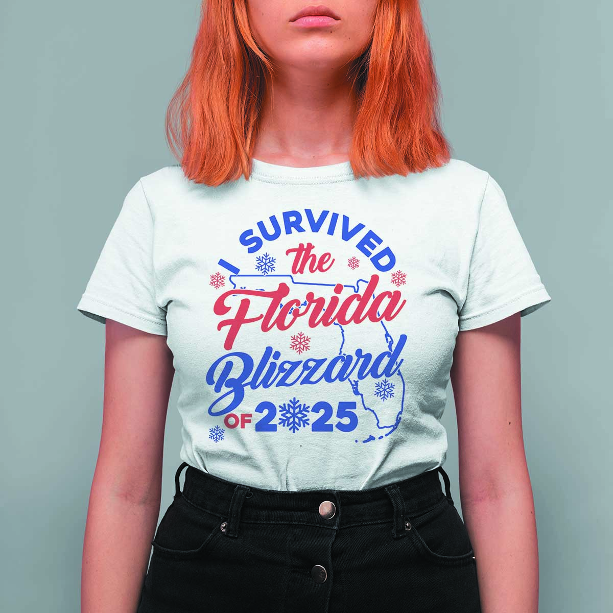 I Survived The Florida Blizzard Of 2025 T Shirt For Women TS02
