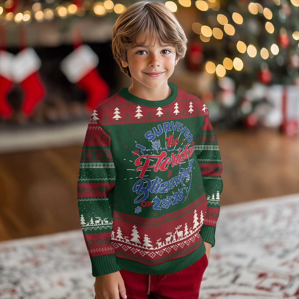 I Survived The Florida Blizzard Of 2025 Knitted Sweatshirt