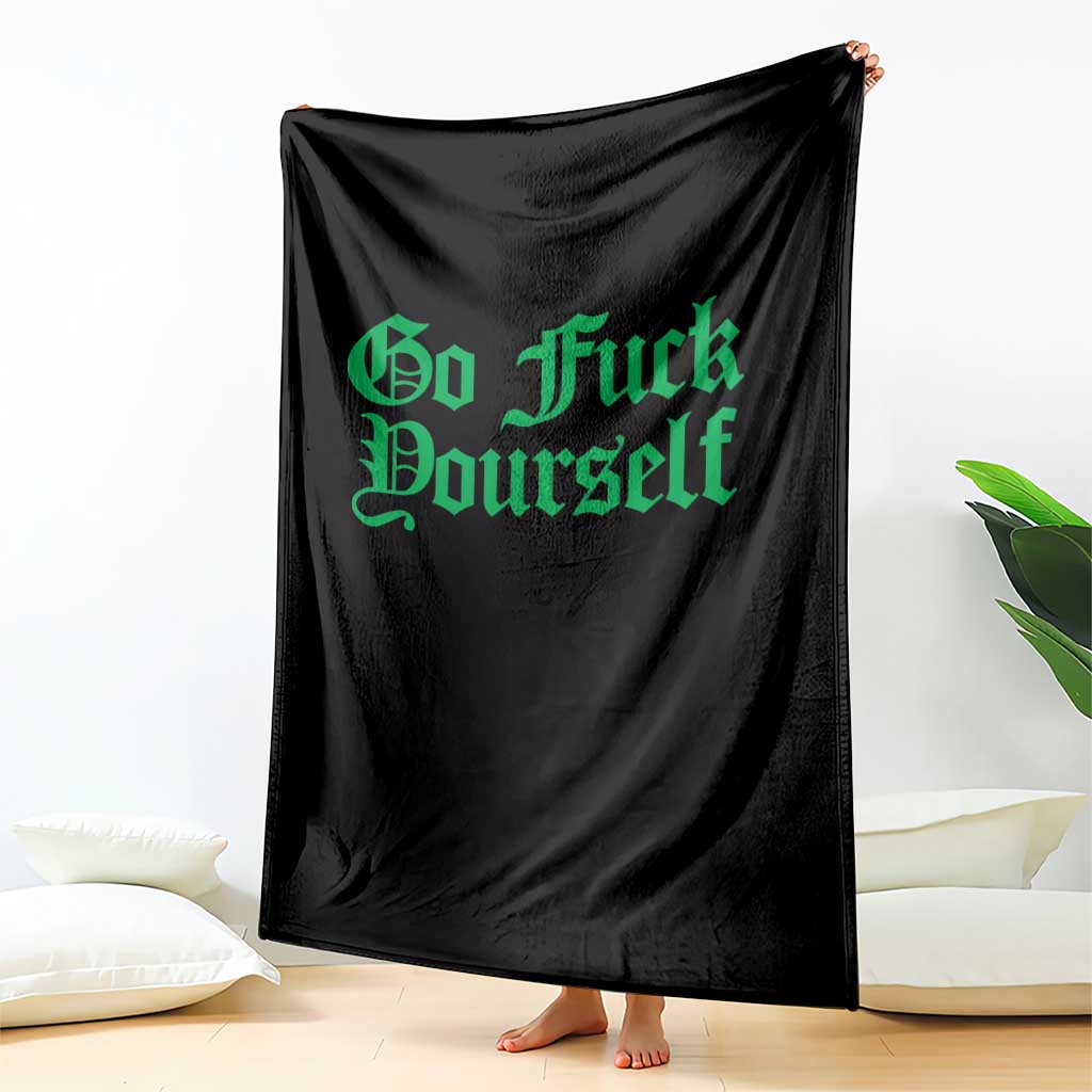 Fanone Officer Go F Yourself Throw Blanket Edgy Rebellious Attitude