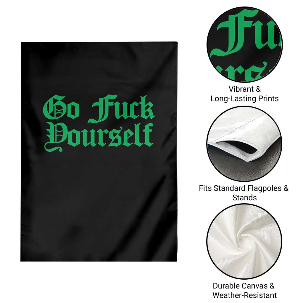 Fanone Officer Go F Yourself Garden Flag Edgy Rebellious Attitude