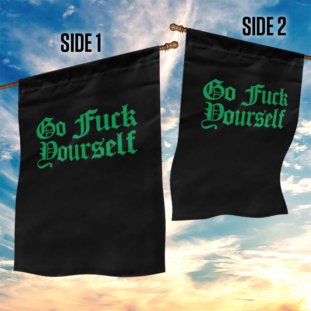 Fanone Officer Go F Yourself Garden Flag Edgy Rebellious Attitude