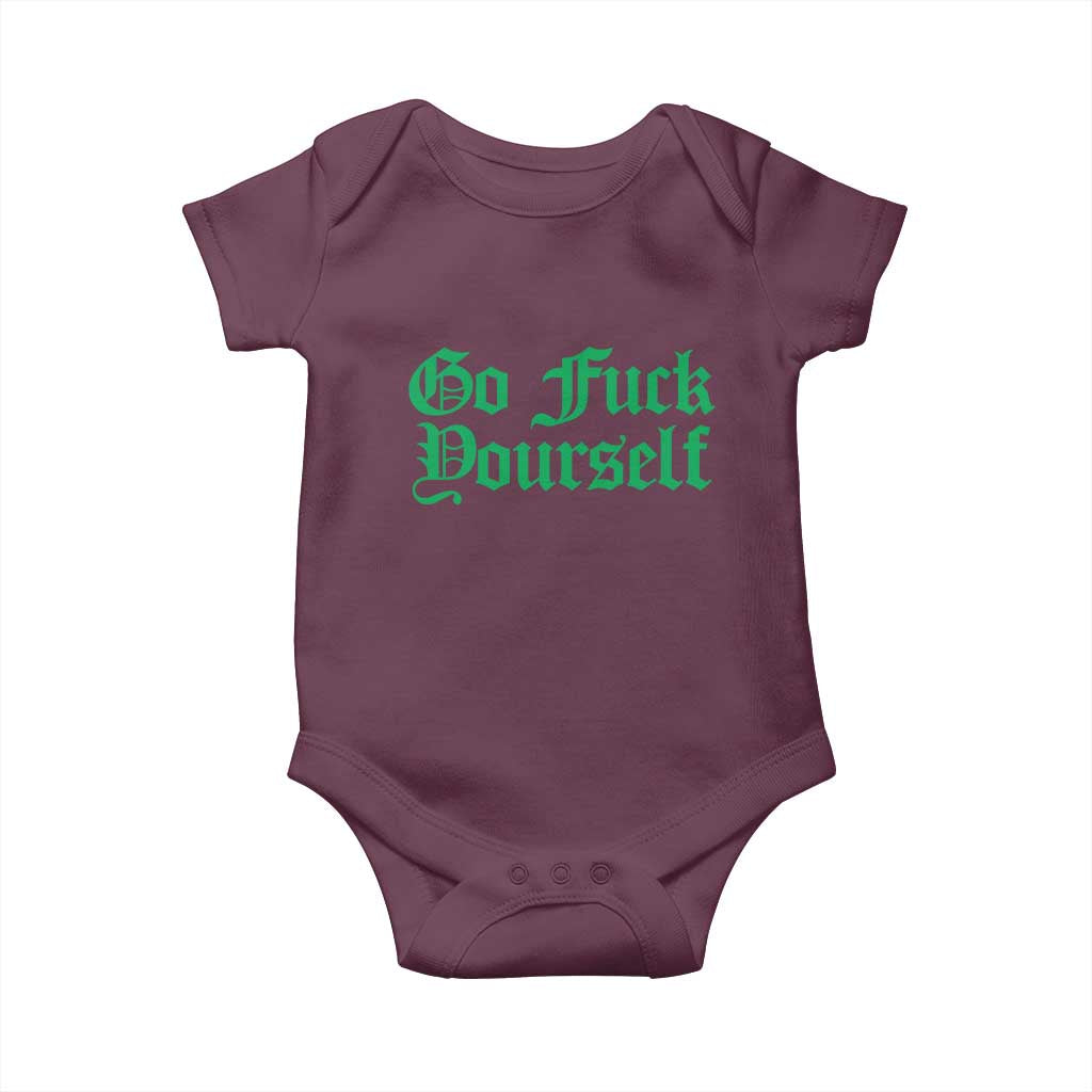 Fanone Officer Go F Yourself Baby Onesie Edgy Rebellious Attitude