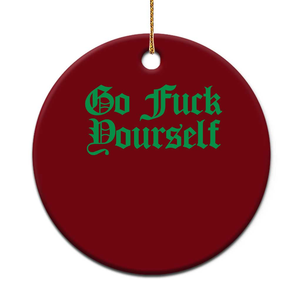 Fanone Officer Go F Yourself Ceramic Ornament Edgy Rebellious Attitude