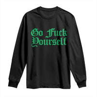 Fanone Officer Go F Yourself Long Sleeve Shirt Edgy Rebellious Attitude