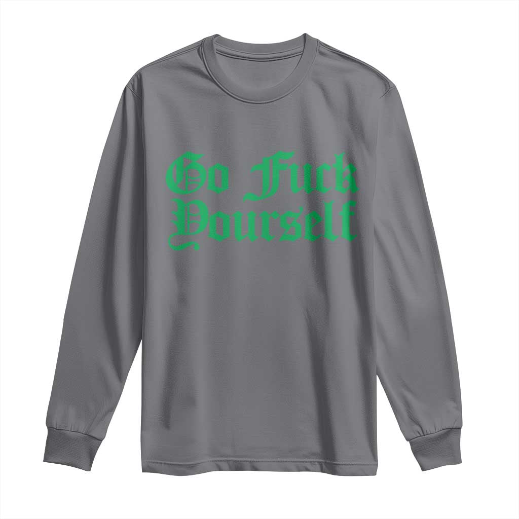 Fanone Officer Go F Yourself Long Sleeve Shirt Edgy Rebellious Attitude