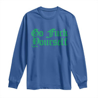 Fanone Officer Go F Yourself Long Sleeve Shirt Edgy Rebellious Attitude