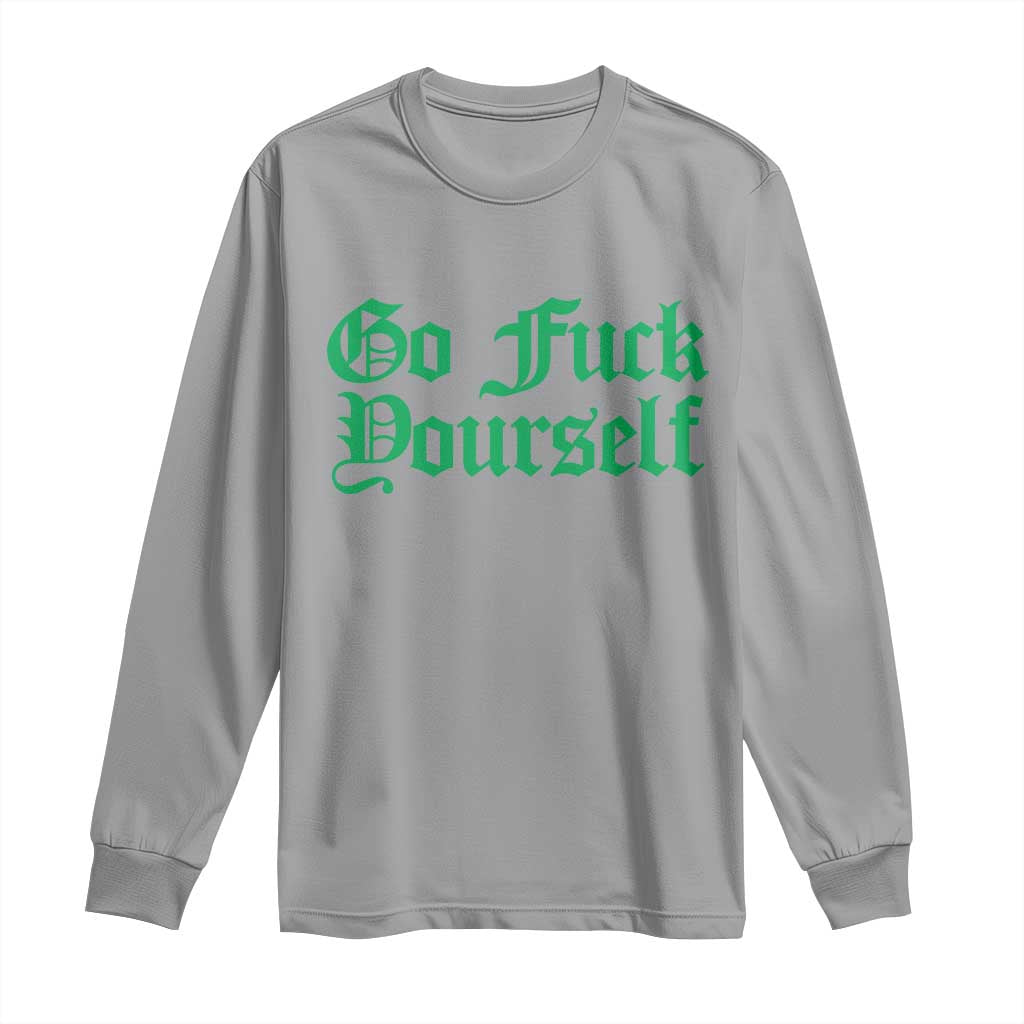 Fanone Officer Go F Yourself Long Sleeve Shirt Edgy Rebellious Attitude
