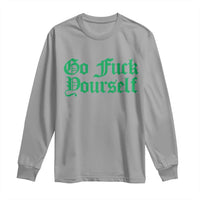 Fanone Officer Go F Yourself Long Sleeve Shirt Edgy Rebellious Attitude