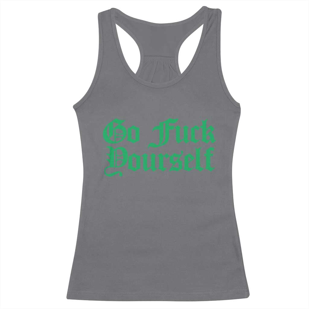 Fanone Officer Go F Yourself Racerback Tank Top Edgy Rebellious Attitude