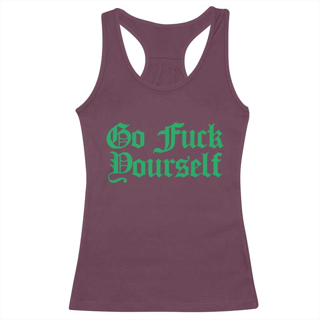 Fanone Officer Go F Yourself Racerback Tank Top Edgy Rebellious Attitude